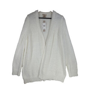 Vtg Fresh Cardigan White Womens XL Kimono Woven Lagenlook Cottagecore NWT